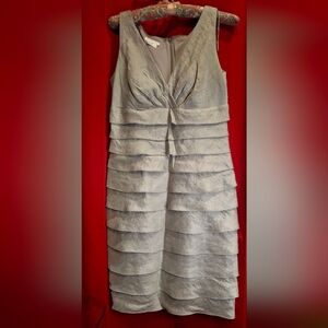 London Times Silver Sheen Dress